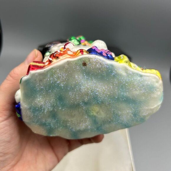 Christopher Radko Ornament‎ with Box Santa Sleigh Glass Trim A Tree-O Glitter - Picture 13 of 14